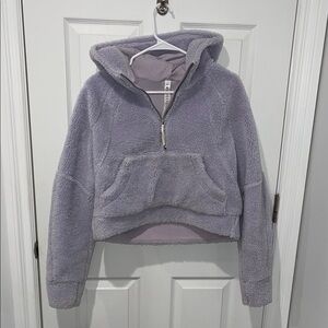 Lululemon Cozy Purple Zip Up Scuba Sherpa Fleece Hoodie XS/S EUC